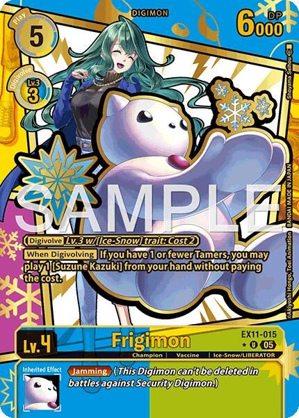 Image for Frigimon (Rare Pull) (EX11-015 U) [Dawn of Liberator] - Digimon Card Game
