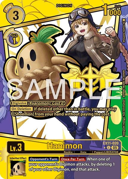 Image for Hanimon (Rare Pull) (EX11-020 U) [Dawn of Liberator] - Digimon Card Game