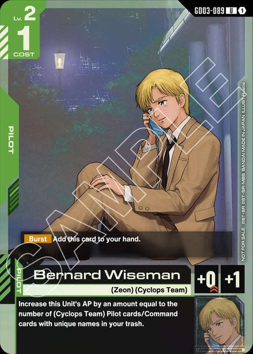 Image for Bernard Wiseman (GD03 Release Event) (GD03-089) [Gundam Promotional Cards] - Gundam Card Game