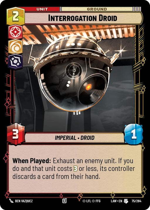 Image for Interrogation Droid (75/264) [A Lawless Time] - Star Wars: Unlimited