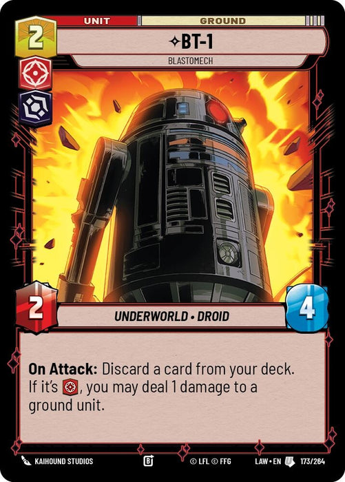 Image for BT-1 - Blastomech (173/264) [A Lawless Time] - Star Wars: Unlimited