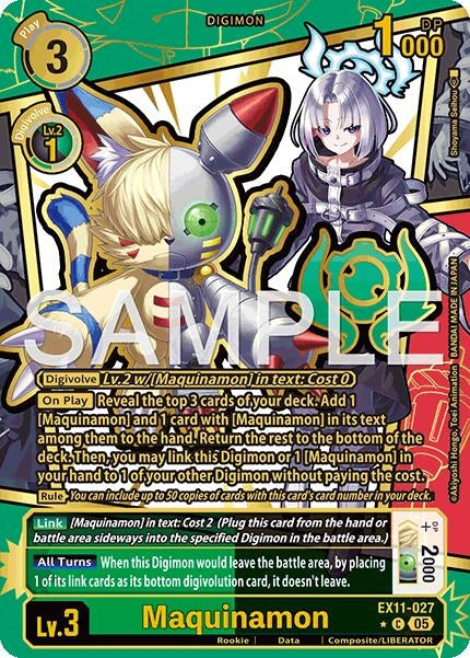 Image for Maquinamon (Rare Pull) (EX11-027 C) [Dawn of Liberator] - Digimon Card Game