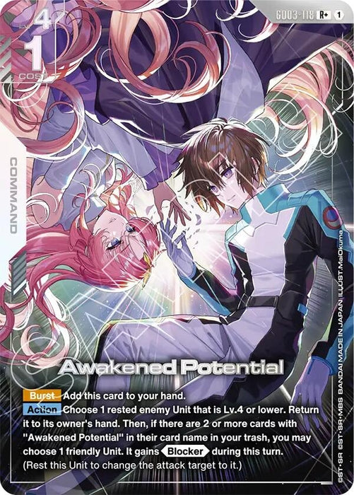 Image for Awakened Potential (R+) (GD03-118) [Steel Requiem] - Gundam Card Game