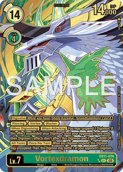 Image for Vortexdramon (Rare Pull) (EX11-074 SEC) [Dawn of Liberator] - Digimon Card Game
