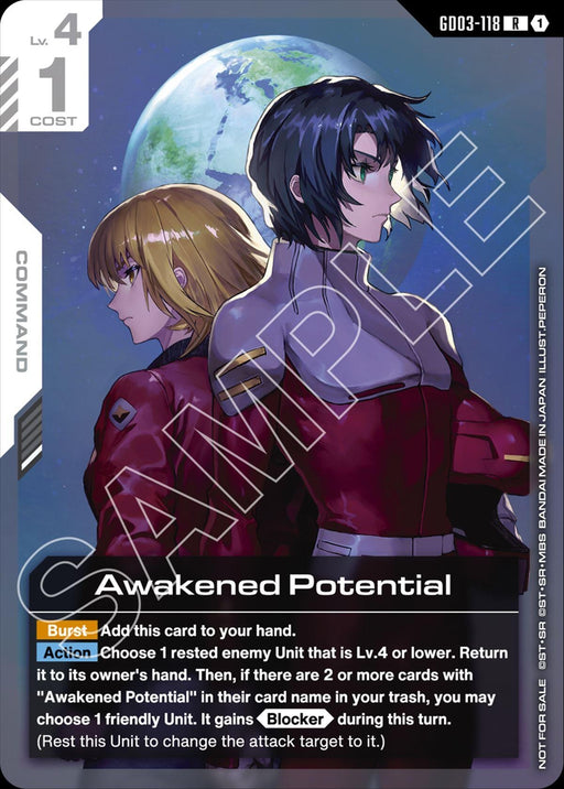 Image for Awakened Potential (Newtype Challenge 2026 Mission 1) (GD03-118) [Gundam Promotional Cards] - Gundam Card Game