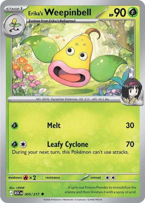Image for Erika's Weepinbell (005/217) [ME: Ascended Heroes] - Pokemon