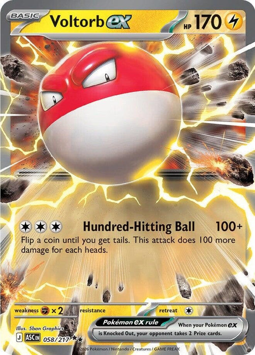 Image for Voltorb ex (058/217) [ME: Ascended Heroes] - Pokemon