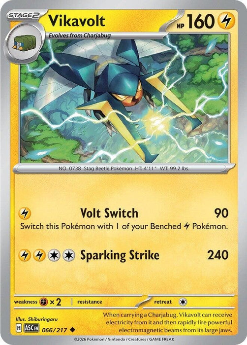 Image for Vikavolt (066/217) [ME: Ascended Heroes] - Pokemon