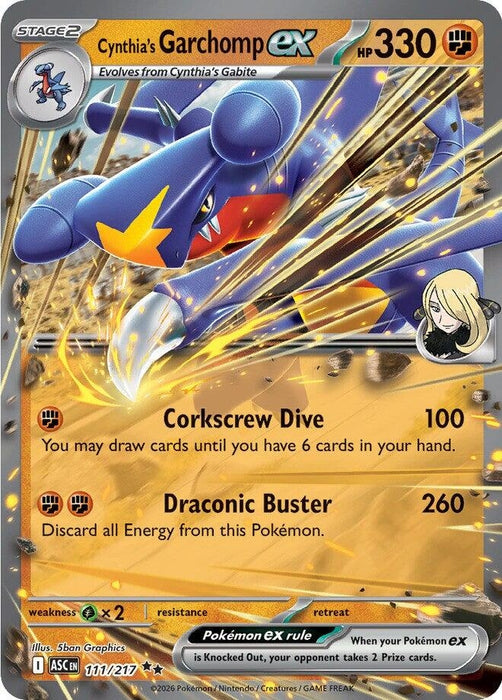 Image for Cynthia's Garchomp ex (111/217) [ME: Ascended Heroes] - Pokemon