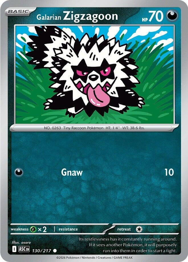Image for Galarian Zigzagoon (130/217) [ME: Ascended Heroes] - Pokemon