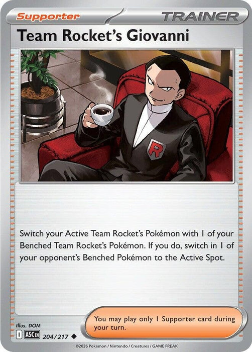 Image for Team Rocket's Giovanni (204/217) [ME: Ascended Heroes] - Pokemon