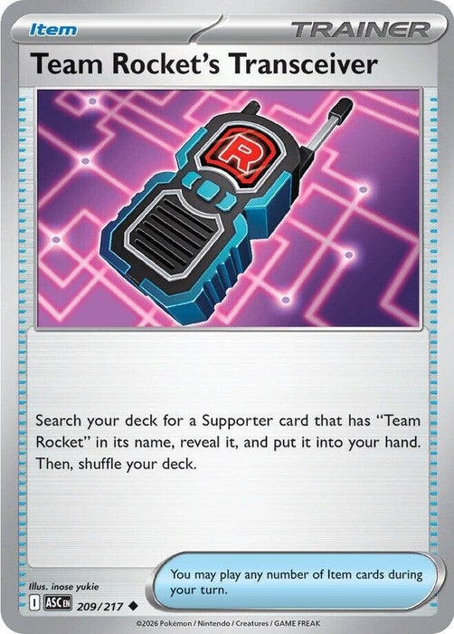 Image for Team Rocket's Transceiver (209/217) [ME: Ascended Heroes] - Pokemon