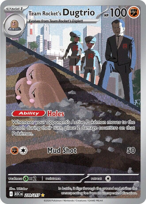 Image for Team Rocket's Dugtrio (239/217) [ME: Ascended Heroes] - Pokemon