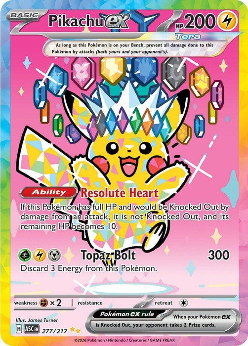 Image for Pikachu ex (277/217) [ME: Ascended Heroes] - Pokemon