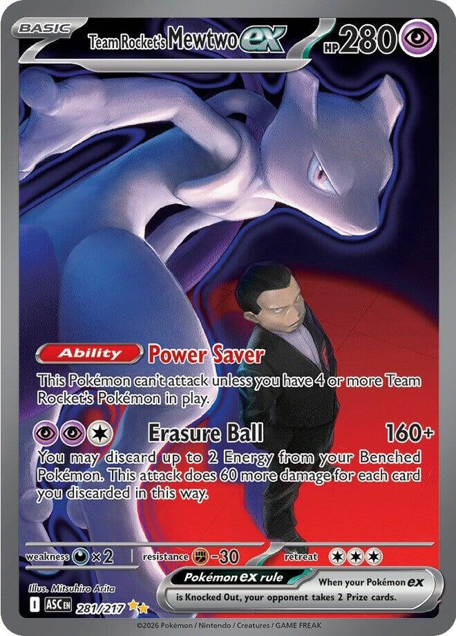 Image for Team Rocket's Mewtwo ex (281/217) [ME: Ascended Heroes] - Pokemon