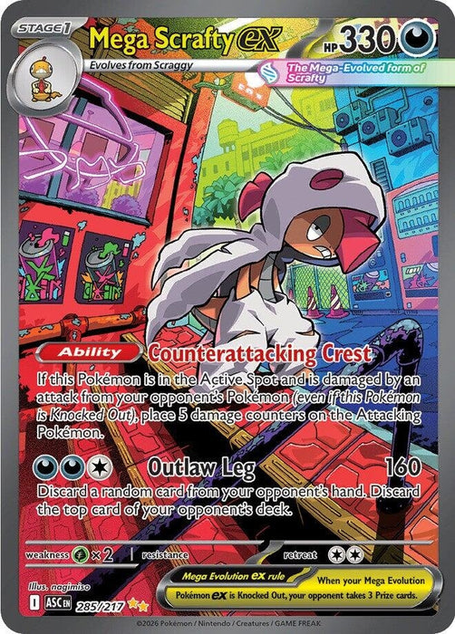 Image for Mega Scrafty ex (285/217) [ME: Ascended Heroes] - Pokemon