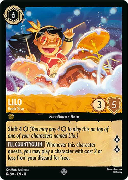 Image for Lilo - Rock Star (17/204) [Winterspell] - Disney Lorcana