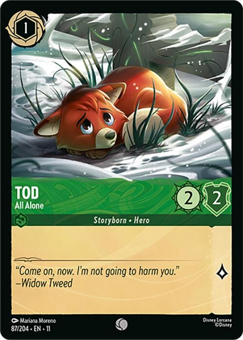 Image for Tod - All Alone (87/204) [Winterspell] - Disney Lorcana