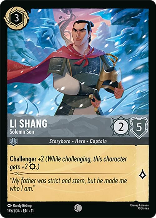Image for Li Shang - Solemn Son (175/204) [Winterspell] - Disney Lorcana