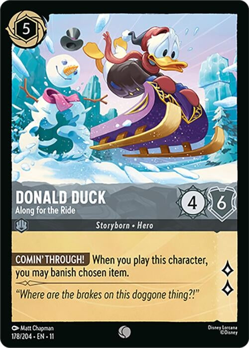 Image for Donald Duck - Along for the Ride (178/204) [Winterspell] - Disney Lorcana