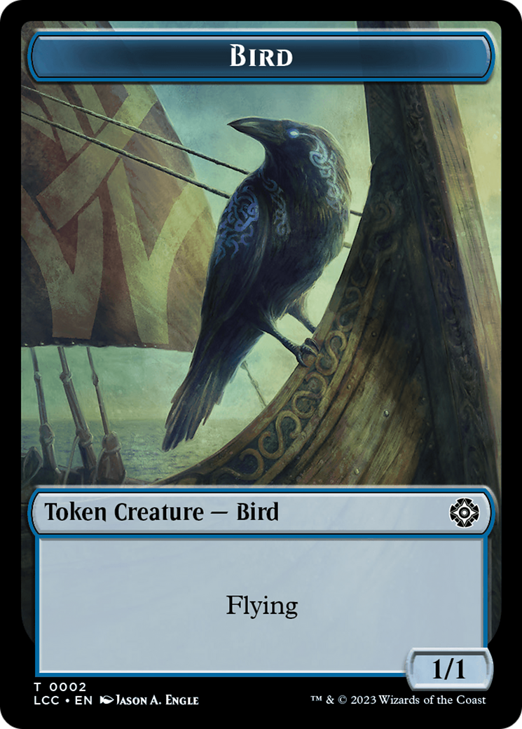 Bird // Merfolk (0003) Double-Sided Token (2 // 3) [Commander: The Lost Caverns of Ixalan]