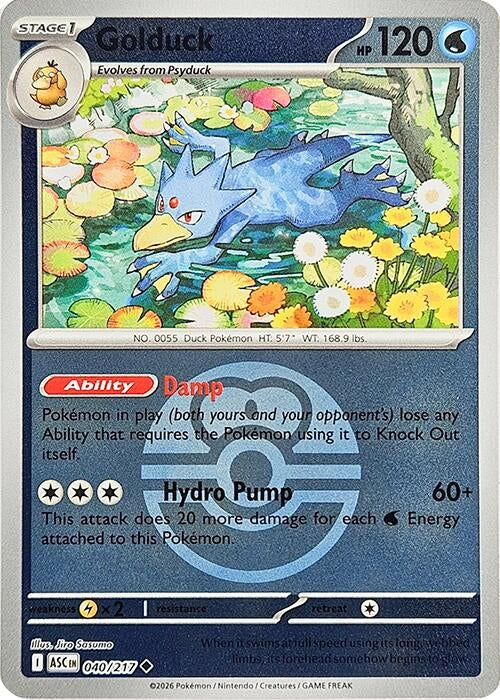 Image for Golduck (Love Ball) (040/217) [ME: Ascended Heroes] - Pokemon
