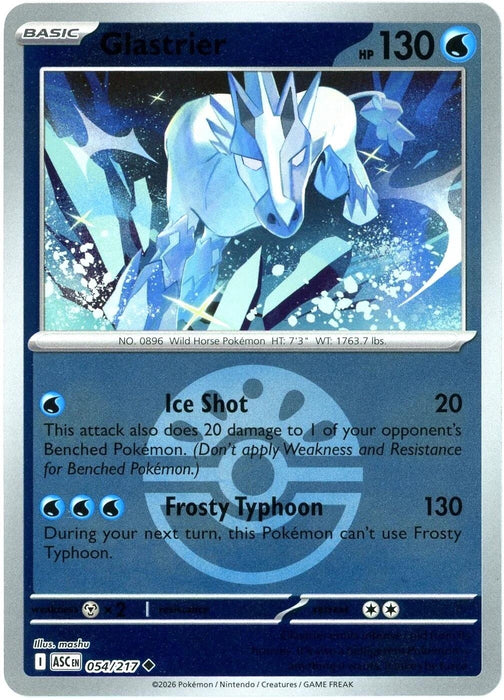 Image for Glastrier (Friend Ball) (054/217) [ME: Ascended Heroes] - Pokemon
