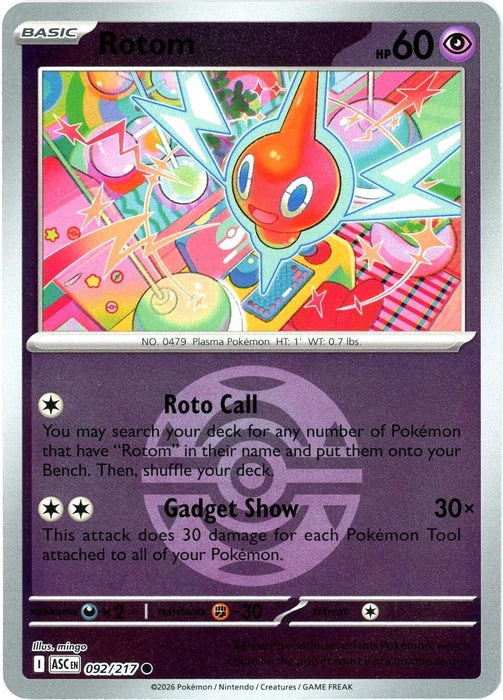 Image for Rotom (Dusk Ball) (092/217) [ME: Ascended Heroes] - Pokemon