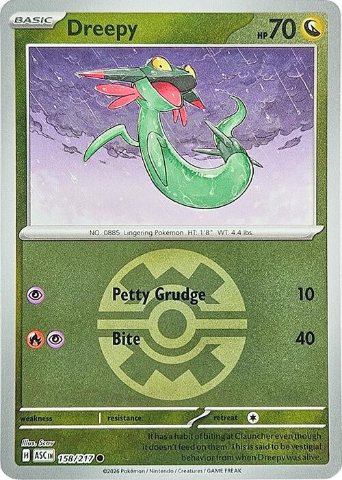 Image for Dreepy - 158/217 (Quick Ball) (158/217) [ME: Ascended Heroes] - Pokemon