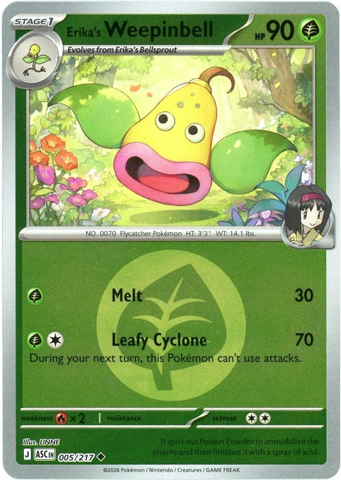 Image for Erika's Weepinbell (Energy Symbol Pattern) (005/217) [ME: Ascended Heroes] - Pokemon