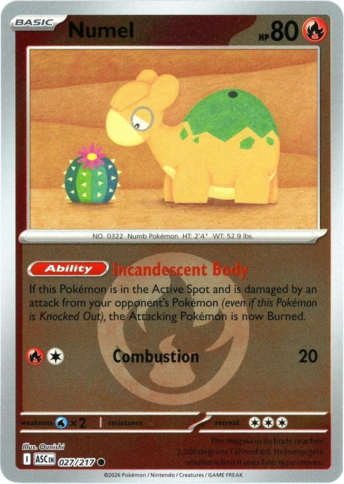 Image for Numel - 027/217 (Energy Symbol Pattern) (027/217) [ME: Ascended Heroes] - Pokemon