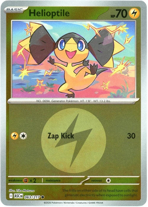 Image for Helioptile (Energy Symbol Pattern) (063/217) [ME: Ascended Heroes] - Pokemon