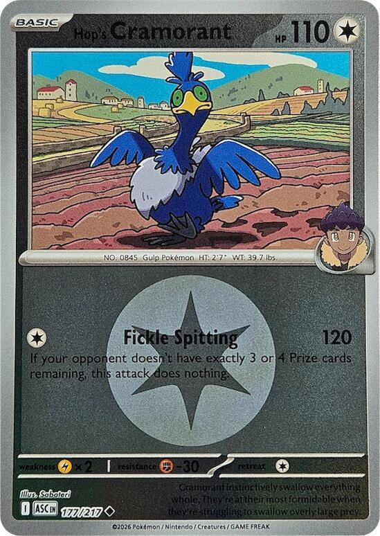 Image for Hop's Cramorant (Energy Symbol Pattern) (177/217) [ME: Ascended Heroes] - Pokemon