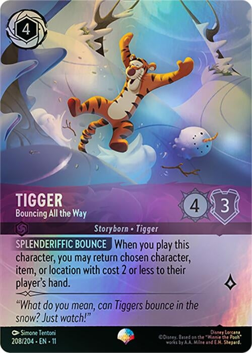 Image for Tigger - Bouncing All the Way (Epic) (208/204) [Winterspell] - Disney Lorcana
