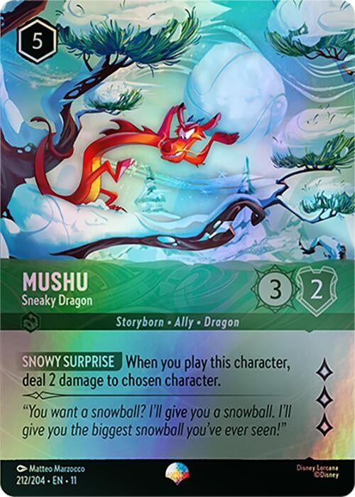 Image for Mushu - Sneaky Dragon (Epic) (212/204) [Winterspell] - Disney Lorcana