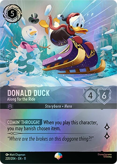 Image for Donald Duck - Along for the Ride (Epic) (220/204) [Winterspell] - Disney Lorcana