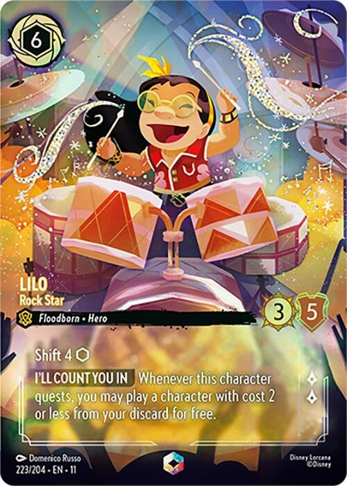 Image for Lilo - Rock Star (Enchanted) (223/204) [Winterspell] - Disney Lorcana