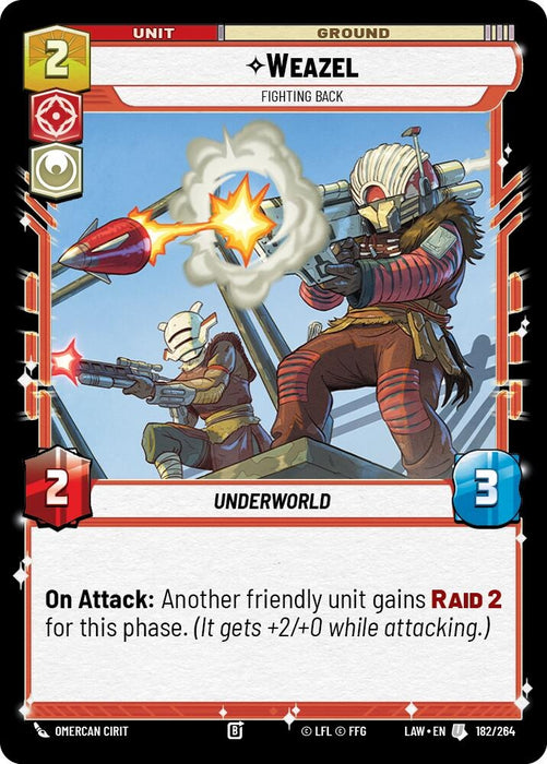 Image for Weazel - Fighting Back (182/264) [A Lawless Time] - Star Wars: Unlimited