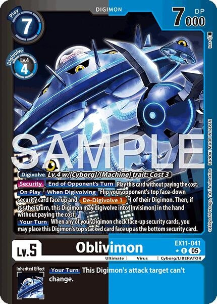 Image for Oblivimon (Limited Foil) (EX11-041 U) [Dawn of Liberator] - Digimon Card Game