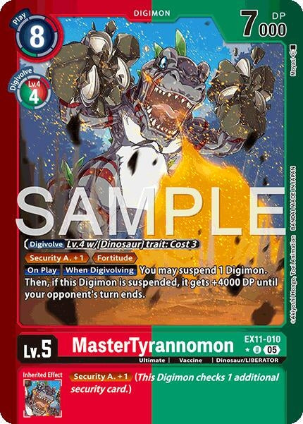 Image for MasterTyrannomon (Limited Foil) (EX11-010 U) [Dawn of Liberator] - Digimon Card Game