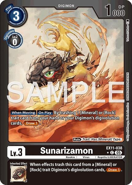 Image for Sunarizamon (Limited Foil) (EX11-038 C) [Dawn of Liberator] - Digimon Card Game