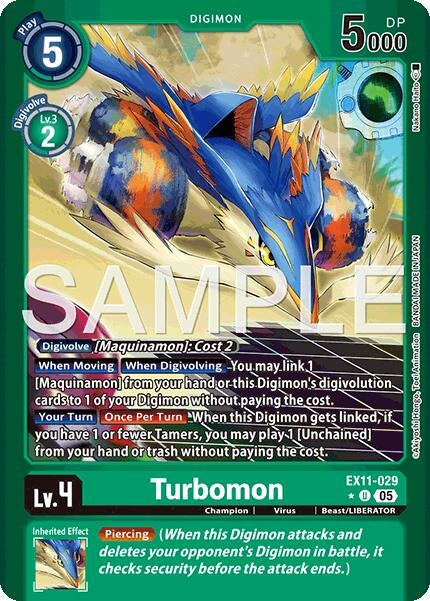 Image for Turbomon (Limited Foil) (EX11-029 U) [Dawn of Liberator] - Digimon Card Game