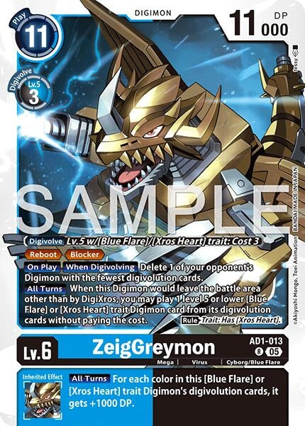 Image for ZeigGreymon (AD1-013 R) [Advanced Booster Digimon Generation] - Digimon Card Game