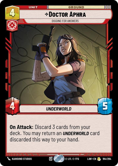 Image for Doctor Aphra - Digging for Answers (194/264) [A Lawless Time] - Star Wars: Unlimited