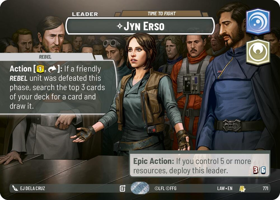 Image for Jyn Erso - Time to Fight (Showcase) (5/264) [A Lawless Time] - Star Wars: Unlimited