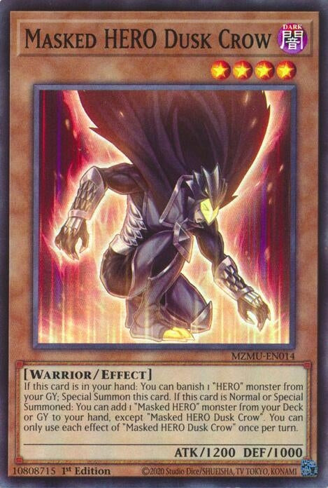 Image for Masked HERO Dusk Crow (MZMU-EN014) [Maze of Muertos] - YuGiOh