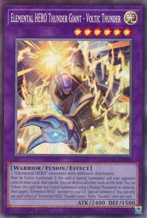 Image for Elemental HERO Thunder Giant - Voltic Thunder (Collector's Rare) (MZMU-EN029) [Maze of Muertos] - YuGiOh