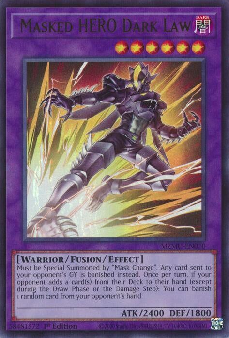 Image for Masked HERO Dark Law (MZMU-EN070) [Maze of Muertos] - YuGiOh