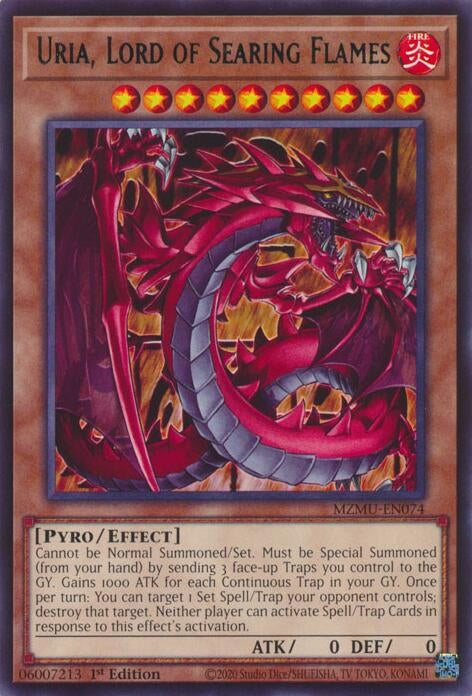 Image for Uria, Lord of Searing Flames (MZMU-EN074) [Maze of Muertos] - YuGiOh