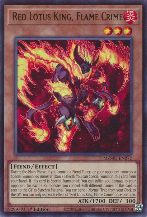 Image for Red Lotus King, Flame Crime (MZMU-EN077) [Maze of Muertos] - YuGiOh